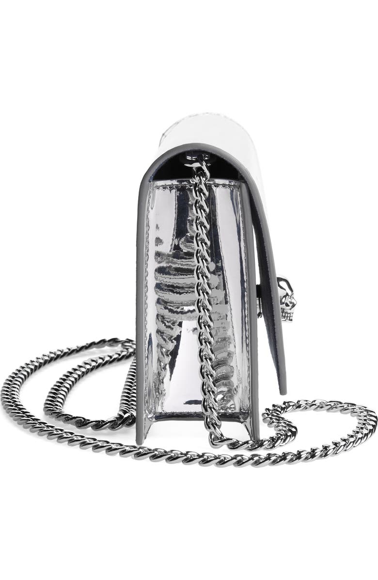 McQueen Small The Skull Metallic Crossbody Bag, Alternate, color,