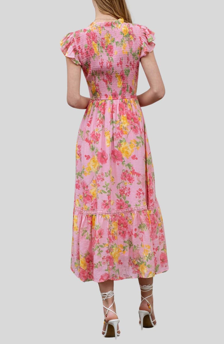 Blu Pepper Floral Midi Dress, Alternate, color, 