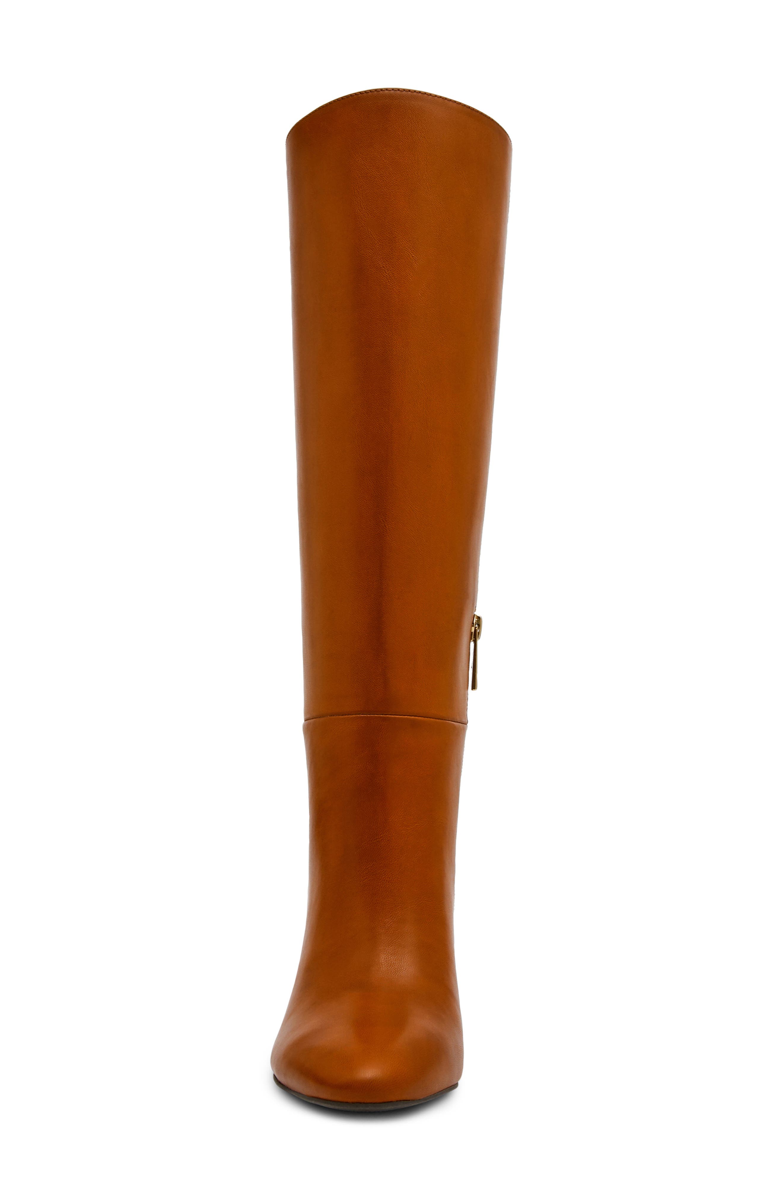 Anne Klein Arcadia Knee High Boot, Alternate, color, Cognac Smooth