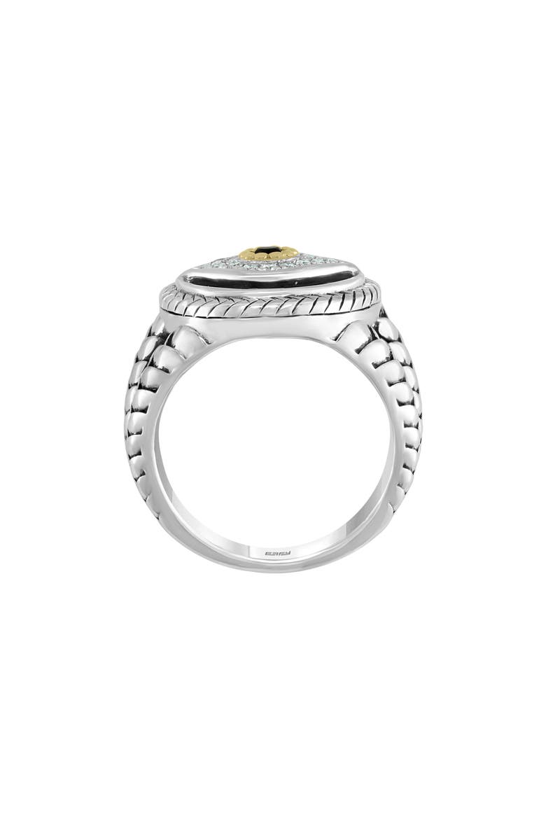 Lapis Lazuli and Diamond Ring, Alternate, color, SILVER
