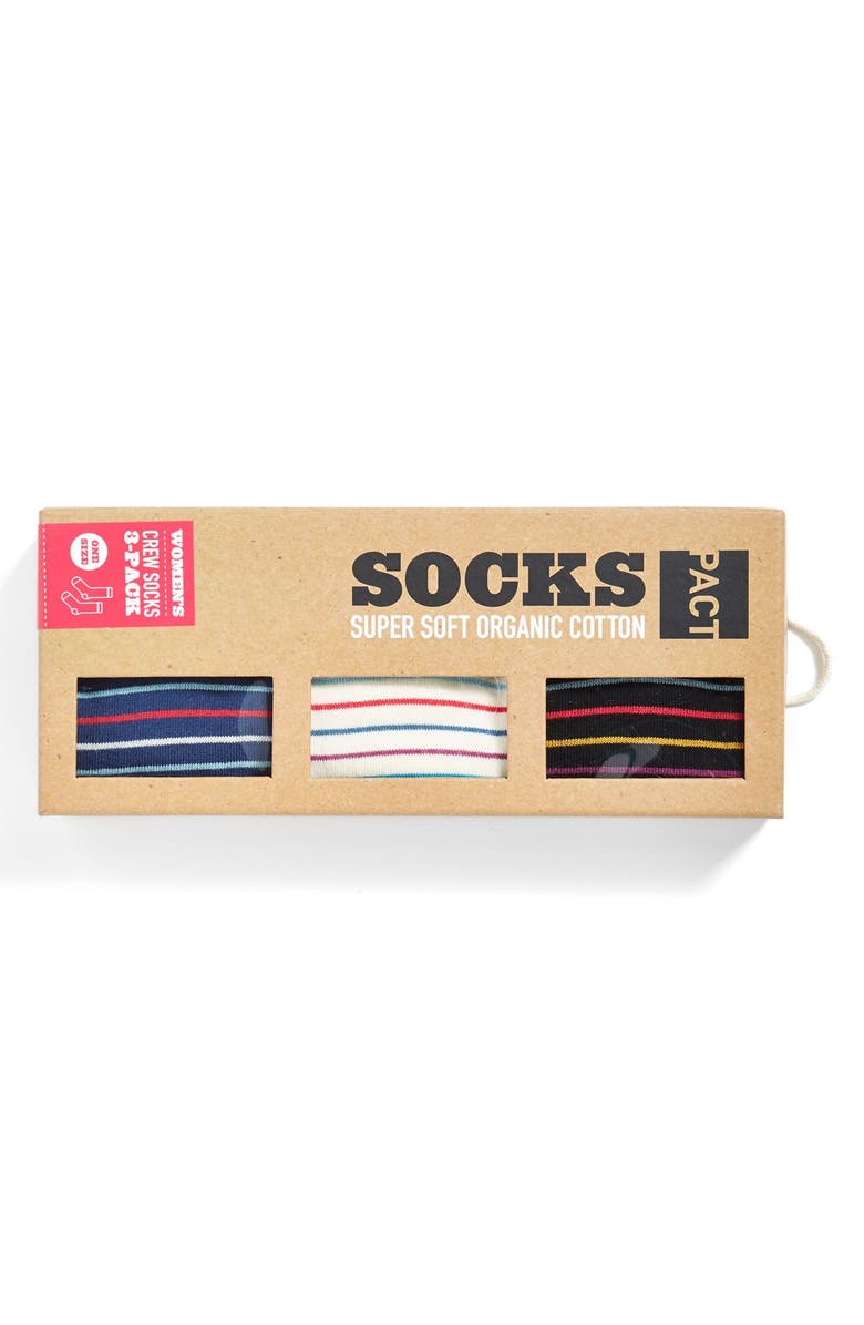 Pact 'Pioneer Stripe' Boxed Organic Cotton Socks, Main, color, 