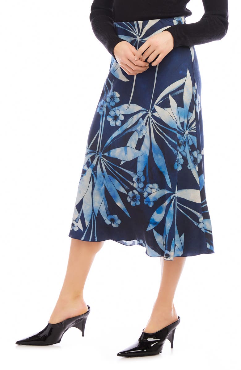 Karen Kane Print Bias Cut Midi Skirt, Alternate, color, 