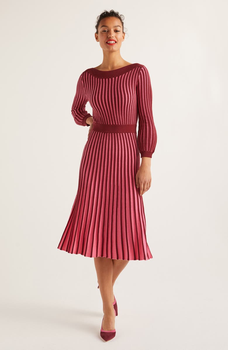 boden rita knitted dress Boden Rita Pleated Knit Dress