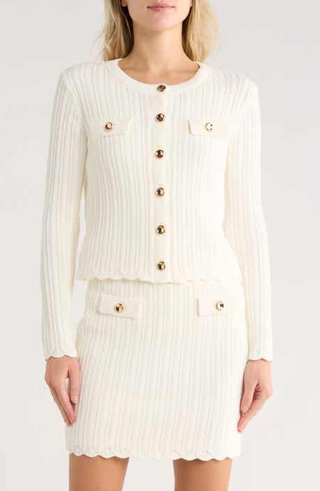 JASON WU Cotton Pointelle Crop Cardigan
