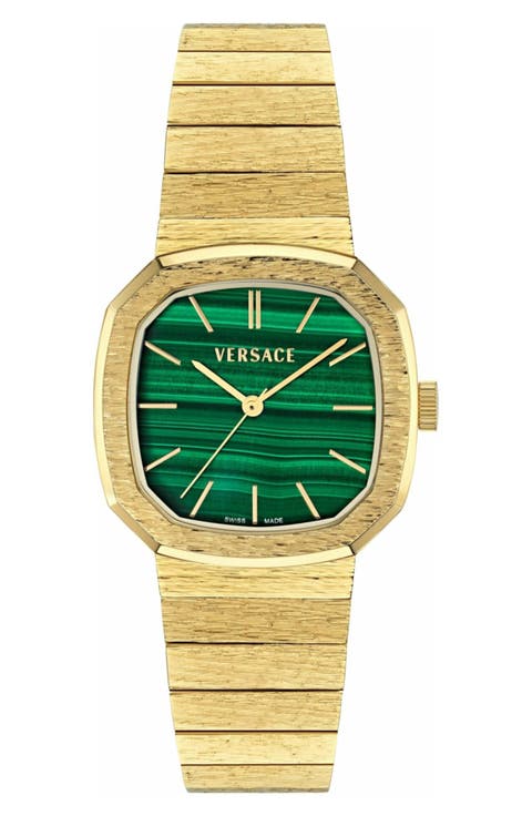 V-Arcadis Malachite Bracelet Watch, 32mm