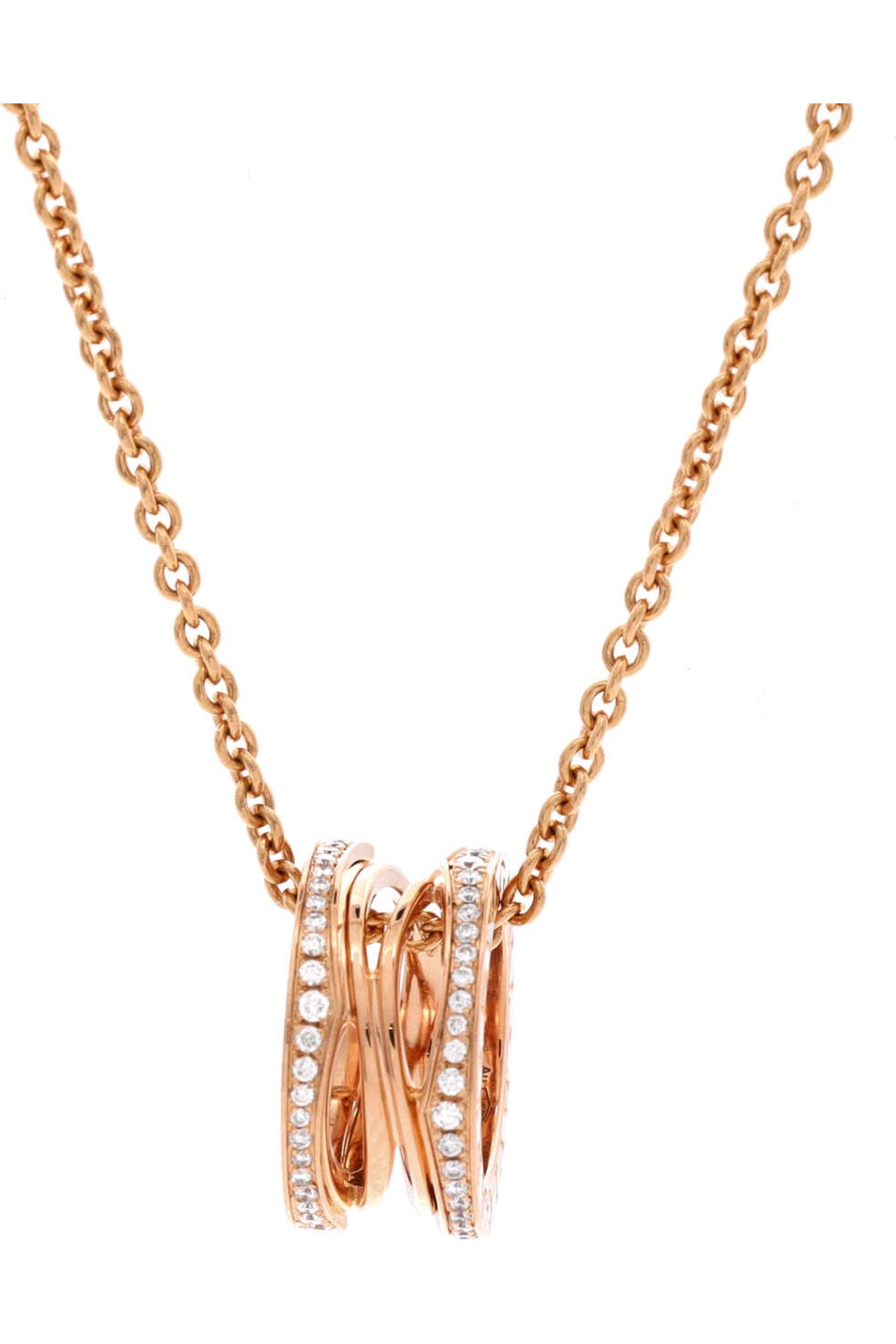 Gold Types Design Pre-Owned Bvlgari B.Zero1 Open Design Legend Zaha Hadid Pendant ...