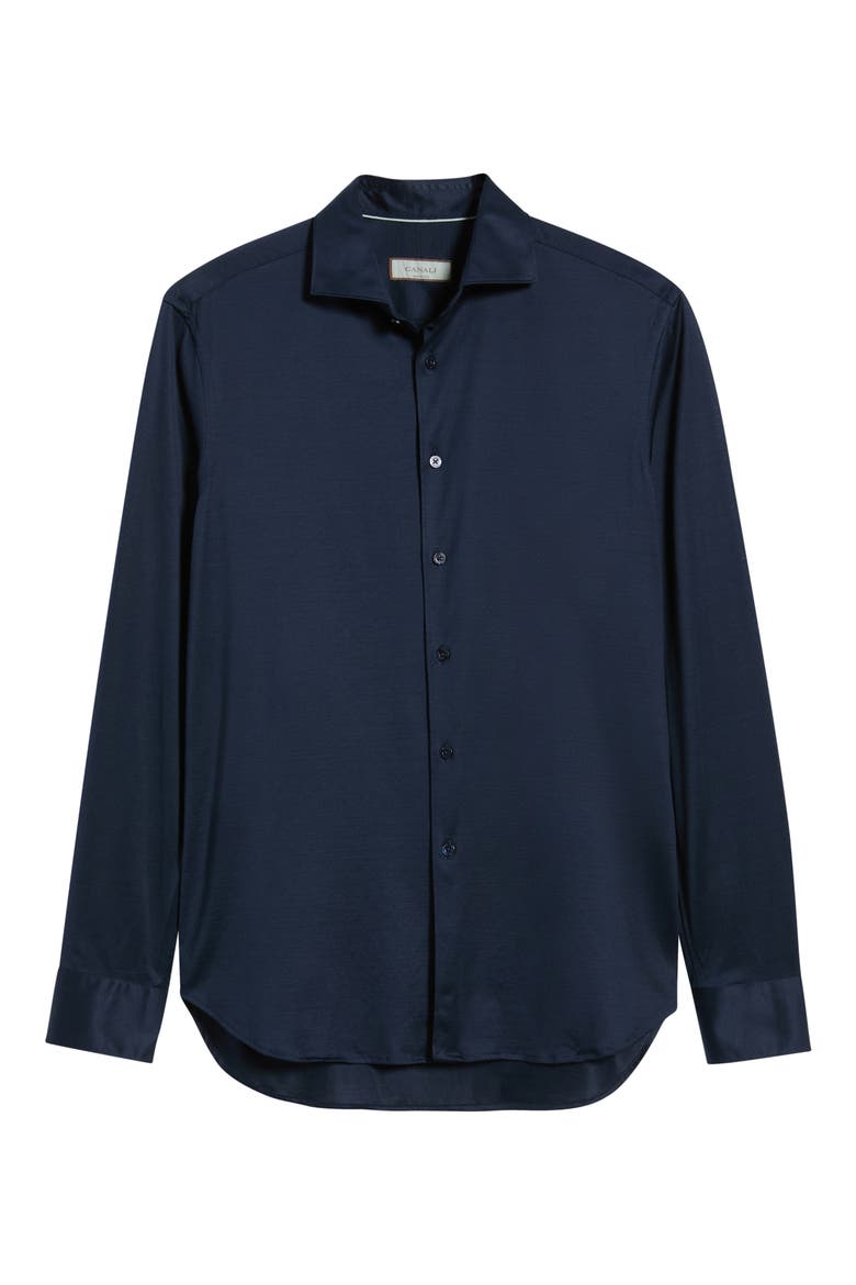 Regular Fit Cotton Jersey Shirt, Alternate, color, NAVY