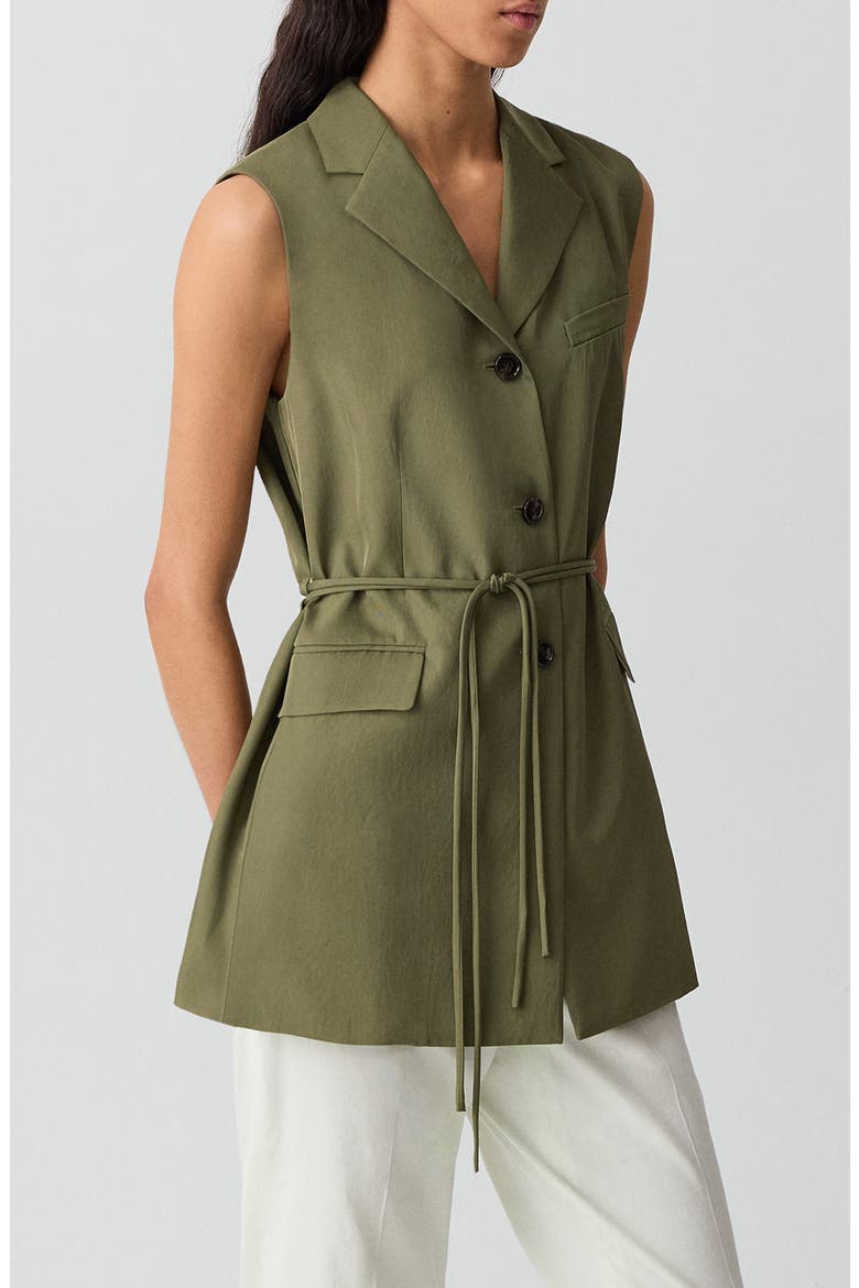 3-Button Slash Vest, Alternate, color, FOREST MOSS