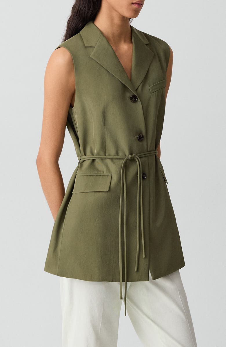 Theory 3-Button Slash Vest, Alternate, color, Forest Moss