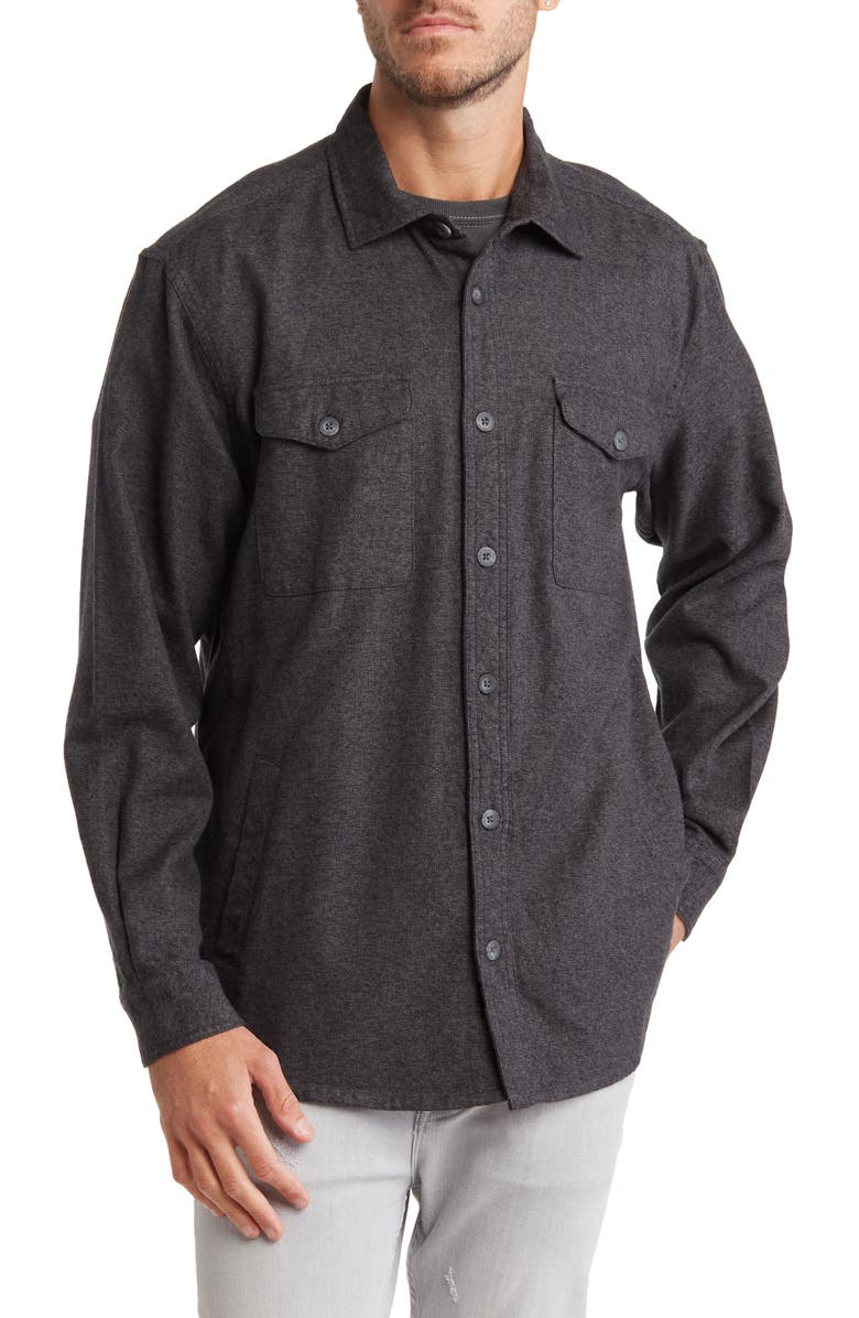 Coastaoro Cotton Shirt Jacket, Main, color, Charcoal