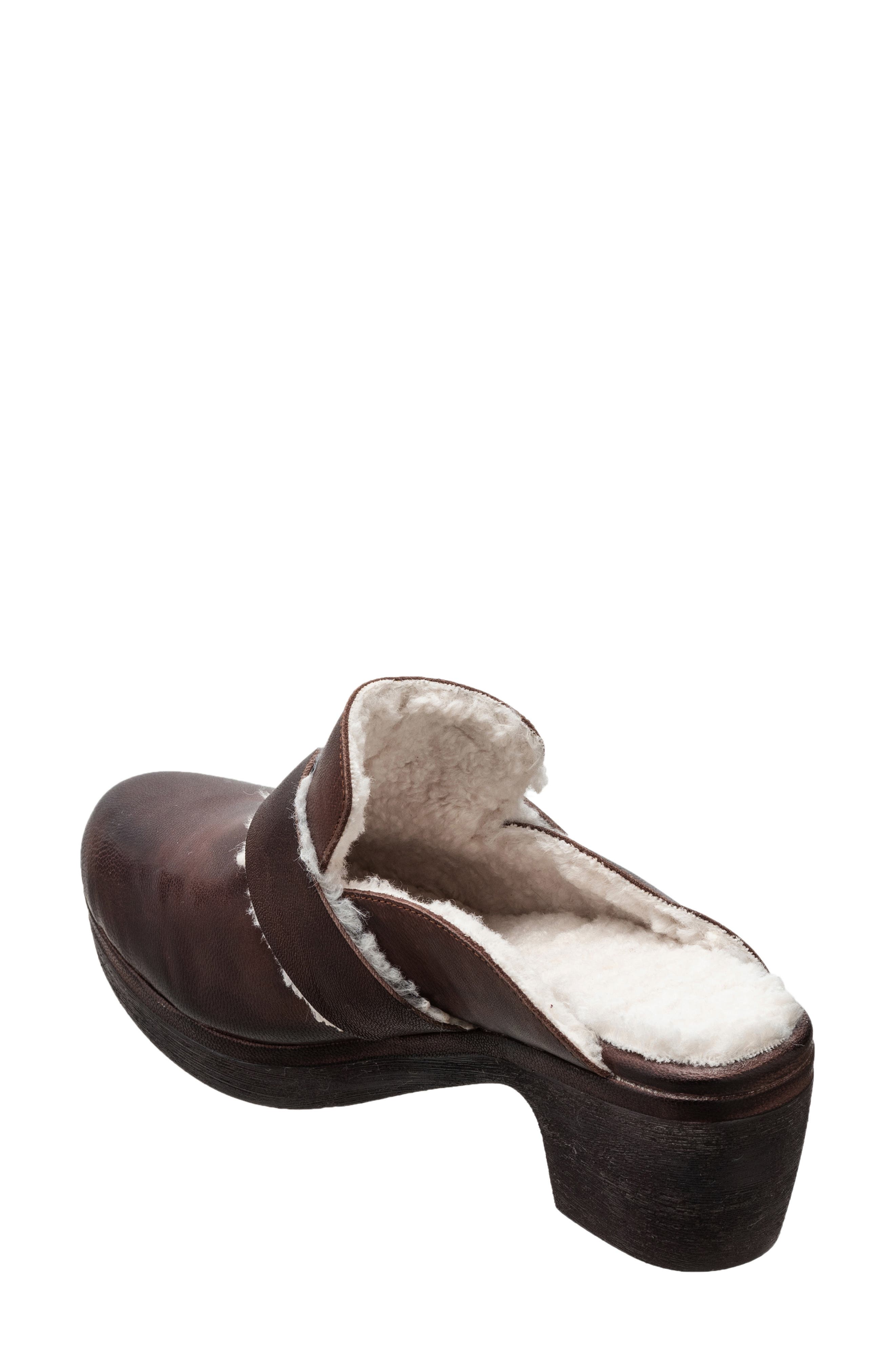 ANTELOPE Lacole Faux Shearling Lined Clog, Alternate, color, 
