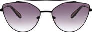BCBG 60mm Metal Browline Cat Eye Sunglasses