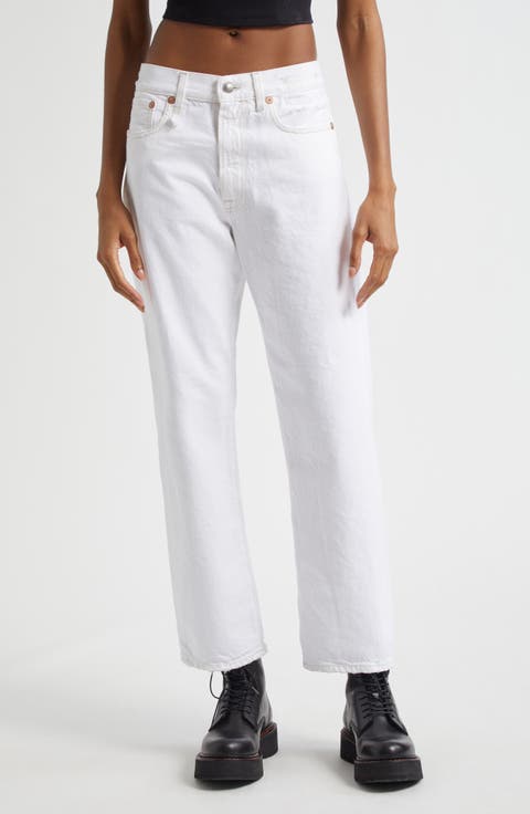 Distressed Boyfriend Jeans (Aerin White)