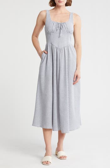 BLU PEPPER BLU PEPPER SLEEVELESS MIDI DRESS 