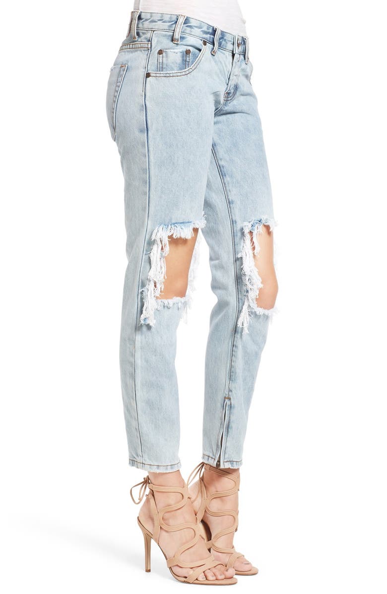 One Teaspoon 'Freebird' Destroyed Skinny Jeans, Alternate, color, 