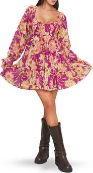 FLYING TOMATO Long Sleeve Minidress