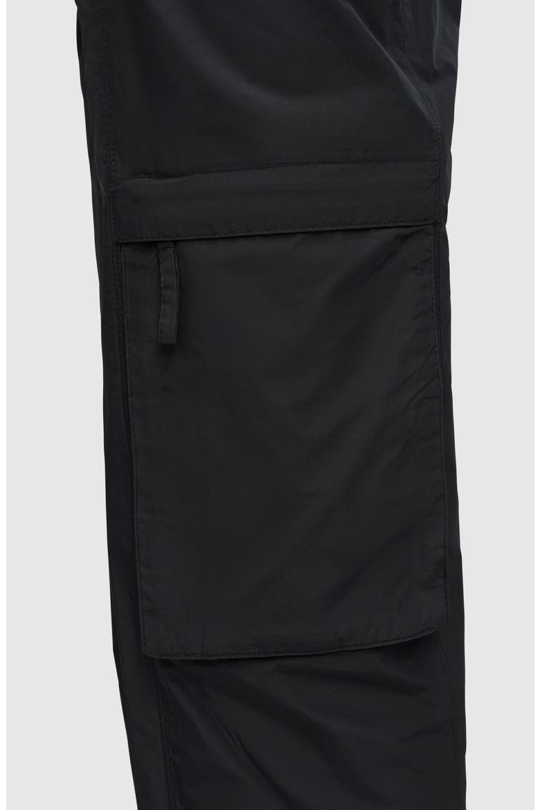 Taffeta Cargo Pants, Alternate, color, BLACK