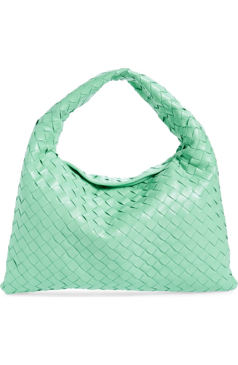 Bottega Veneta Small Hop Hobo Bag, Main, color, 3981 Siren-Muse Brass