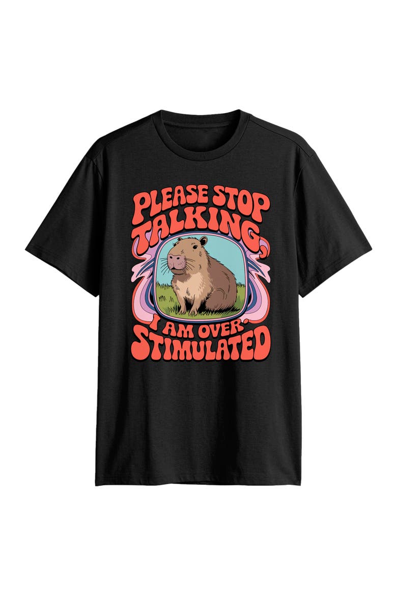 Men's Lost Gods Overstimulated Capybara  Graphic T-Shirt, Main, color, Black
