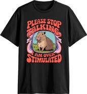 Lost Gods Men's Lost Gods Overstimulated Capybara Graphic T-Shirt