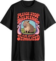 Lost Gods Men's Lost Gods Overstimulated Capybara Graphic T-Shirt