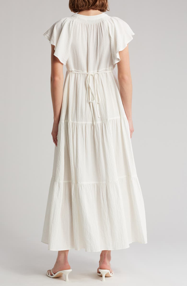 Calvin Klein Tiered Gauze Maxi Dress, Alternate, color, 