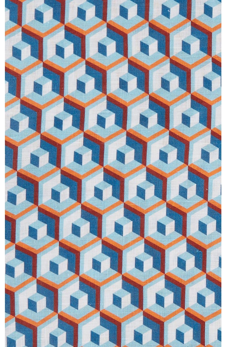 La DoubleJ Medium Tablecloth (180X280) Cubi Blue, Alternate, color, Cubi Blue