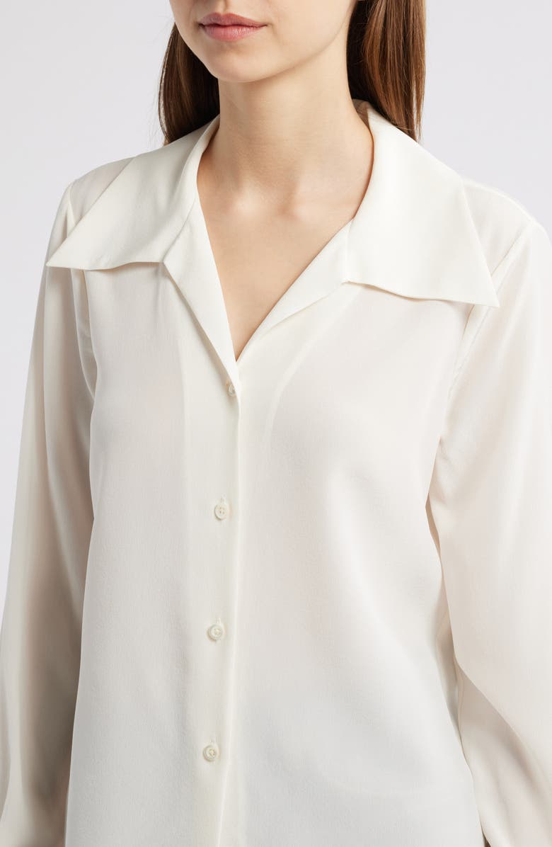 FRAME The Moment Silk Button-Up Shirt, Alternate, color,