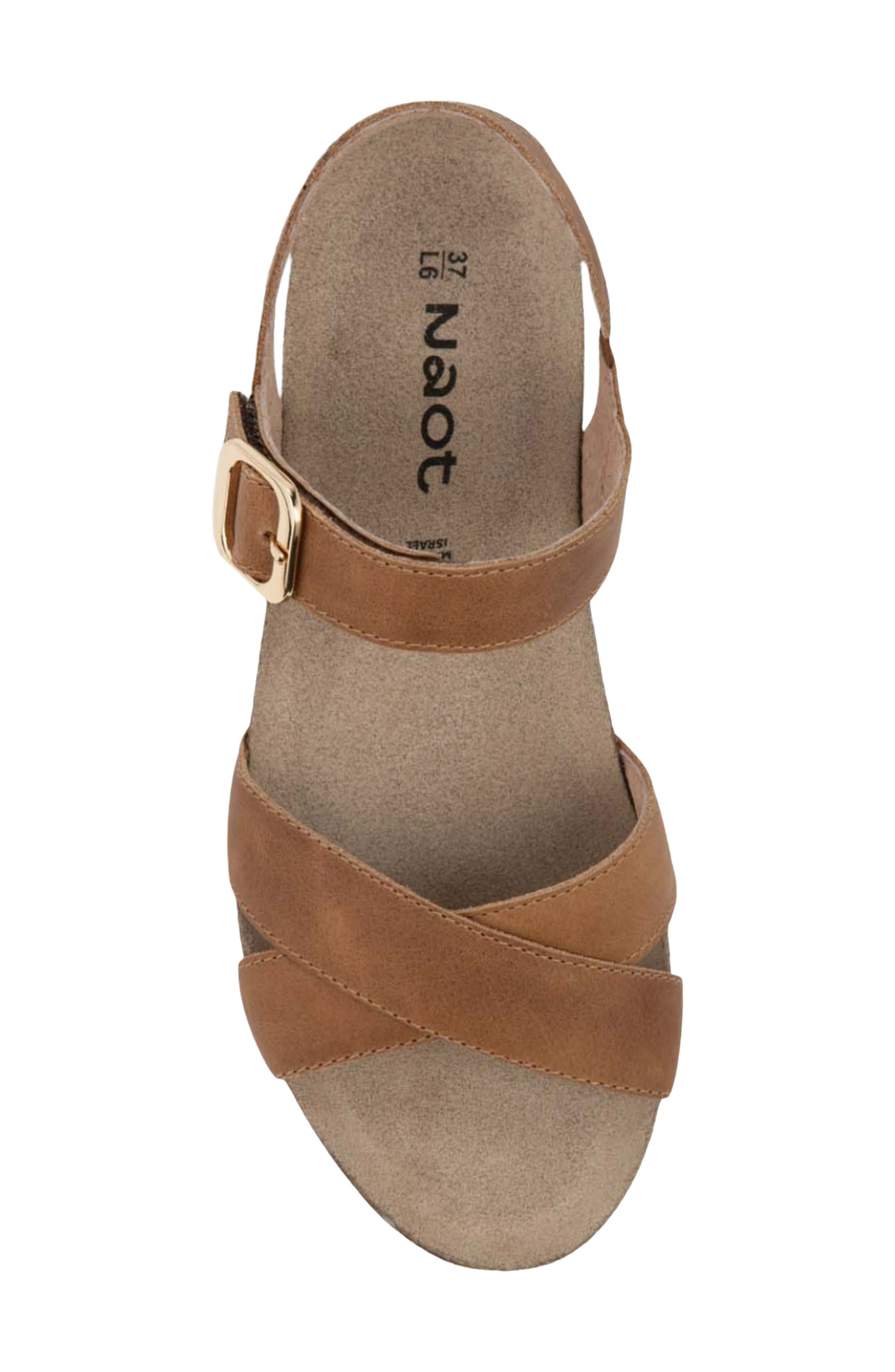 Throne Wedge Sandal, Alternate, color, LATTE BROWN LEATHER