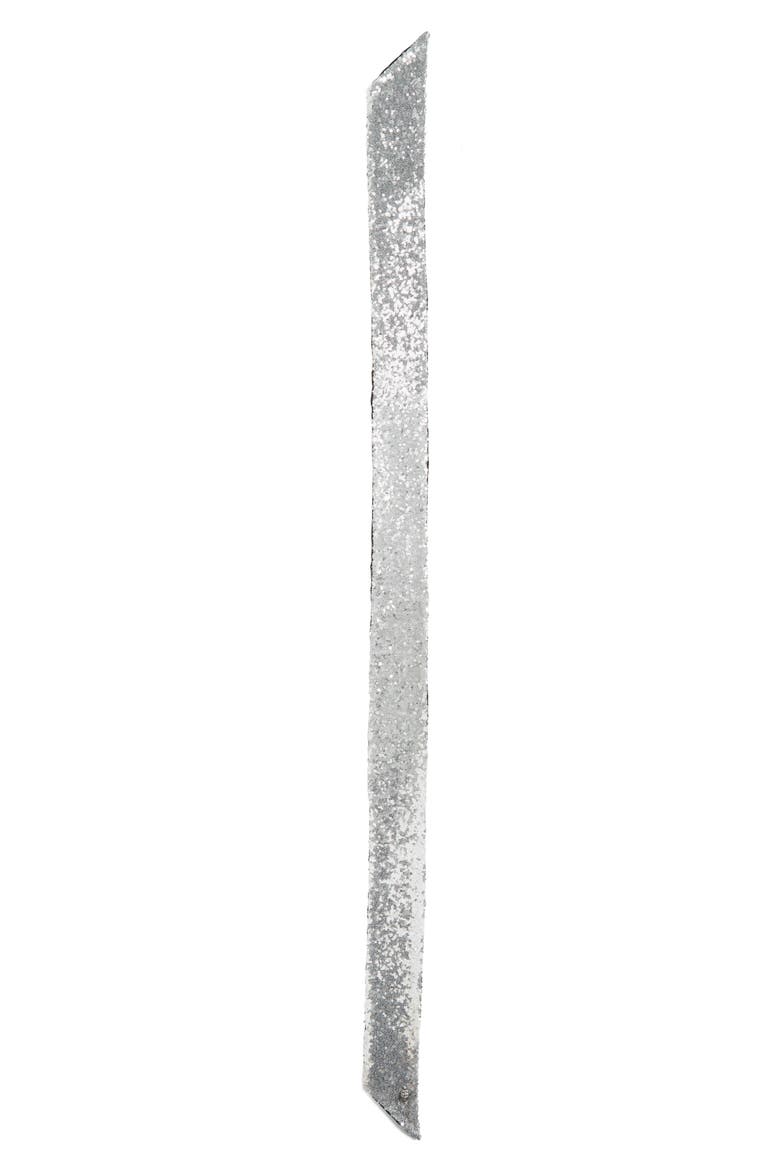 Metallic Sequin Skinny Scarf, Alternate, color, SILVER