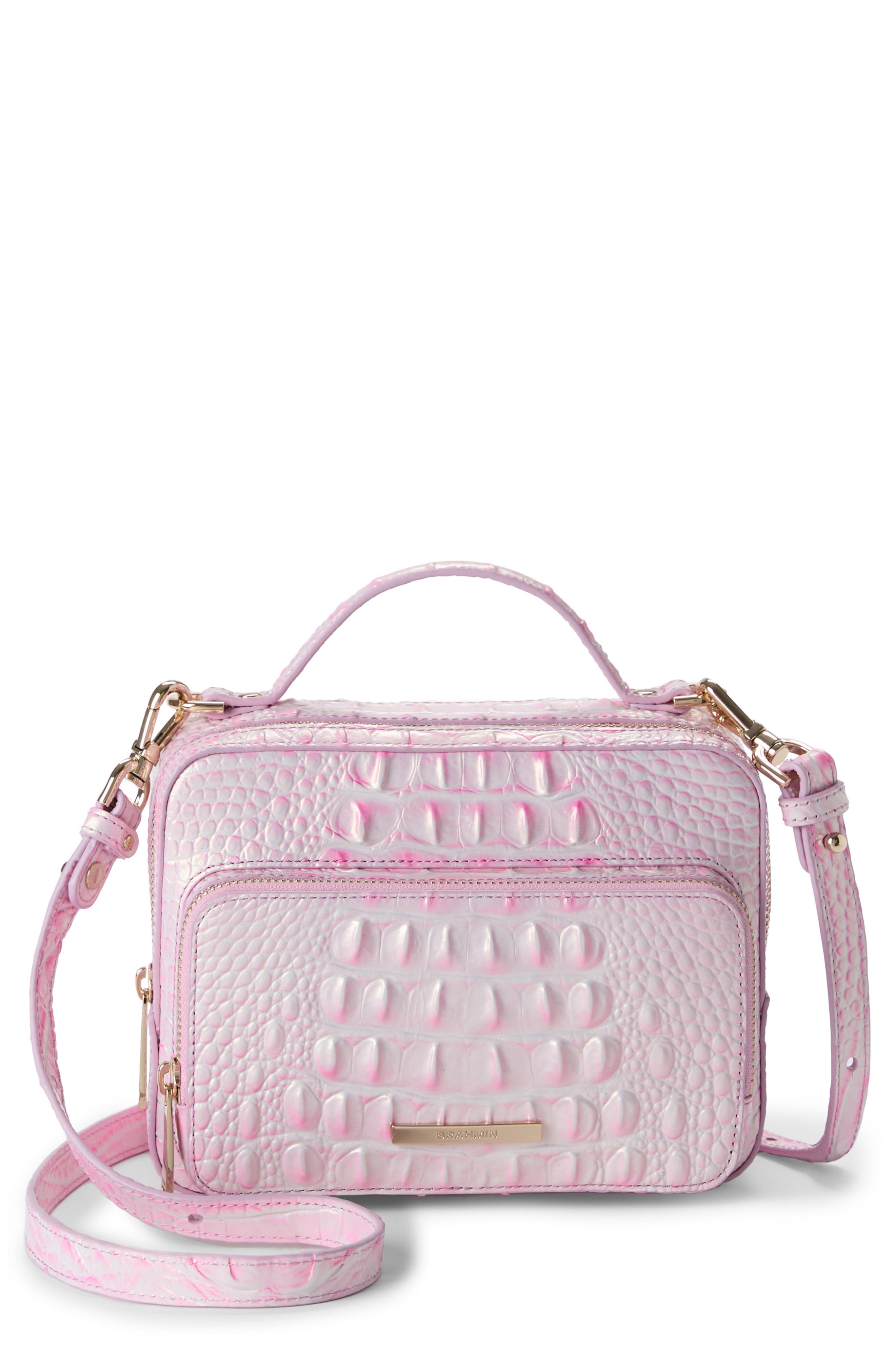 Brahmin Tori Croc Embossed Leather Top Carry Handle Bag, Main, color, 