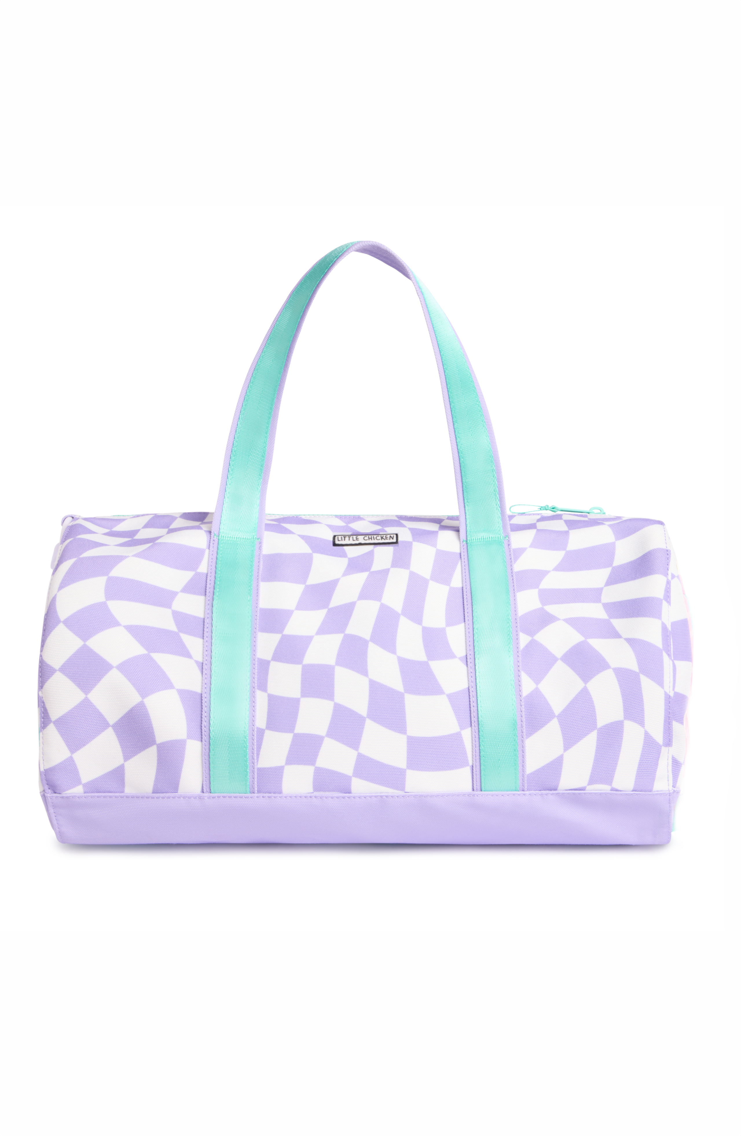 Kids' Travel Duffle Bag, Main, color, Purple Checker
