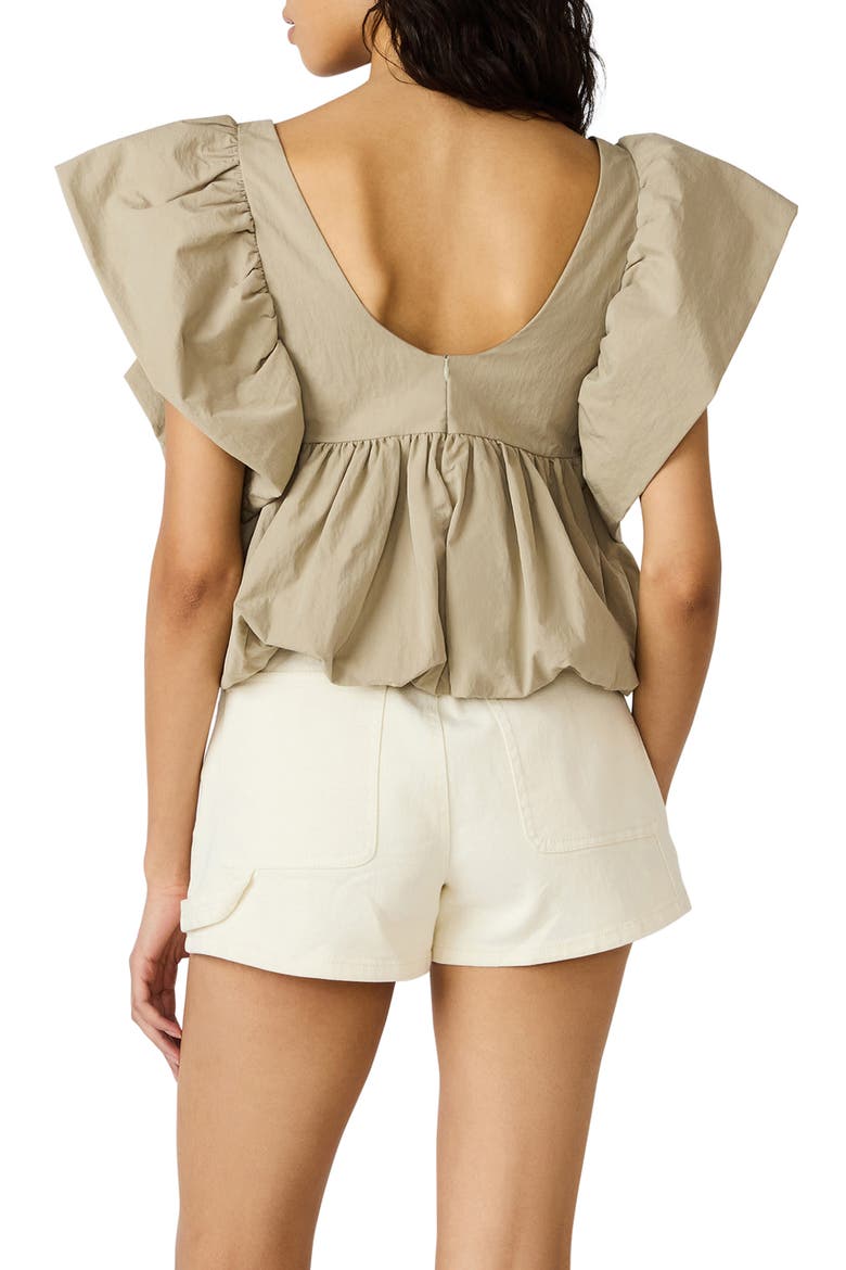 Saskya Babydoll Top, Alternate, color, KHAKI