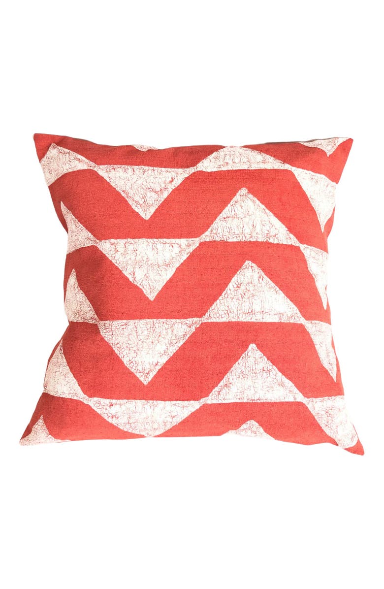Mbare Sadza Triangles Pillow Cover - Madagascar Coral 18', Main, color, Coral