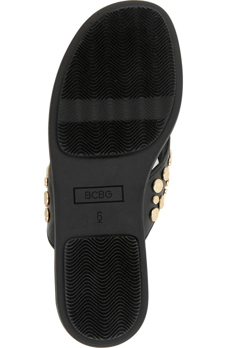 BCBG Zelilya Studded Flip Flop, Alternate, color, Black
