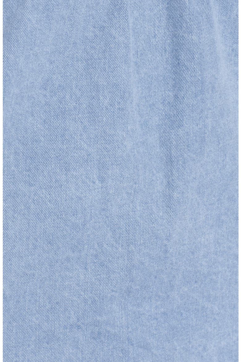 Off the Shoulder Cotton Denim Top, Alternate, color, BABY BLUE