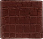 Trafalgar Esteban Croco Embossed Leather 8 Slot Bi-Fold Wallet