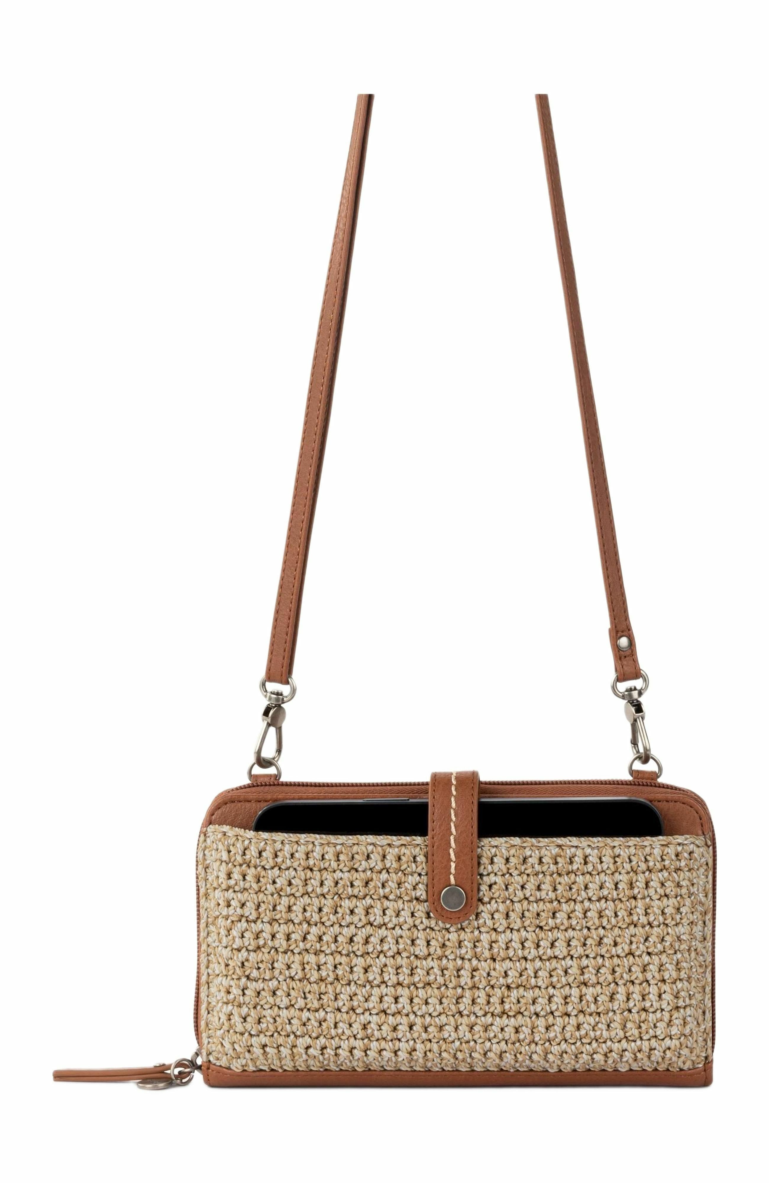 Iris Smartphone Crossbody Bag, Alternate, color, Bamboo Static