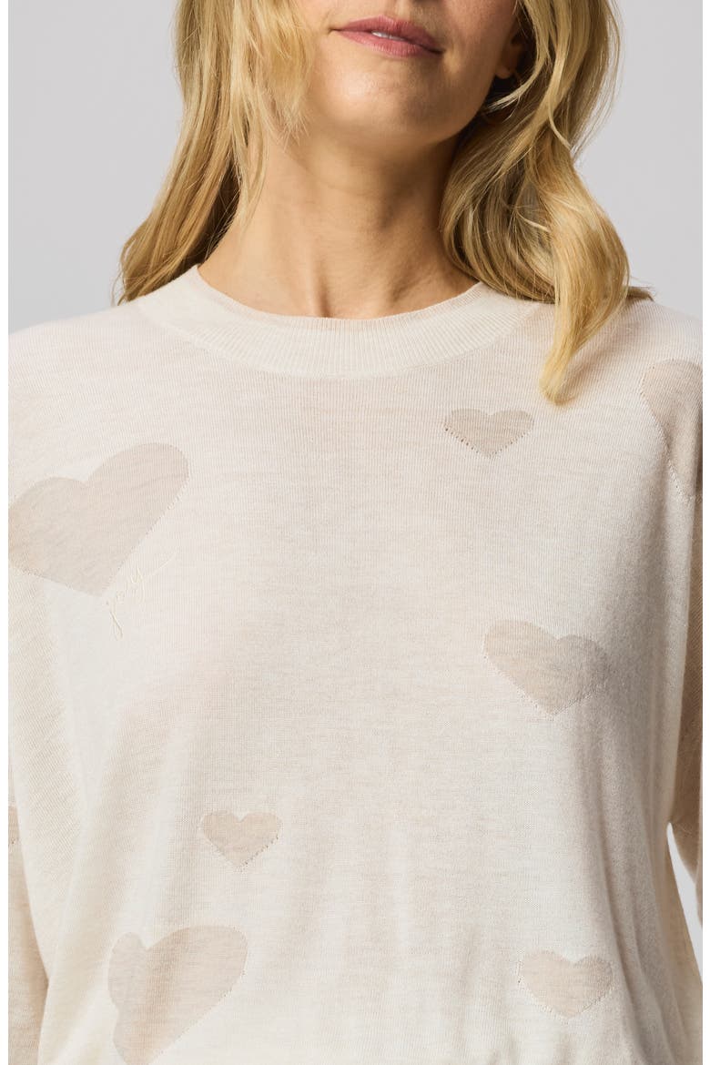 All the Love Cotton Blend Sweater, Alternate, color, PALE OAK HEATHER IVORY