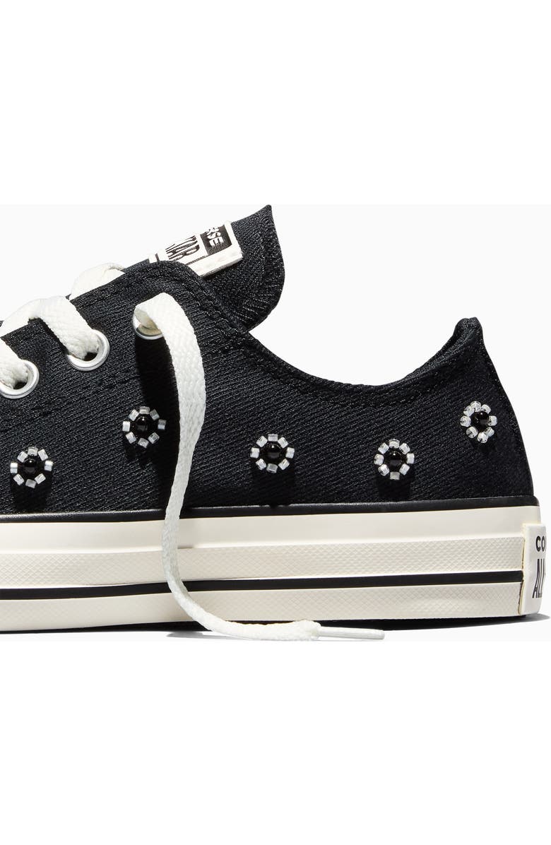 Converse Chuck Taylor<sup>®</sup> All Star<sup>®</sup> Beaded Low Top Sneaker, Alternate, color, Black/ Egret/ Black