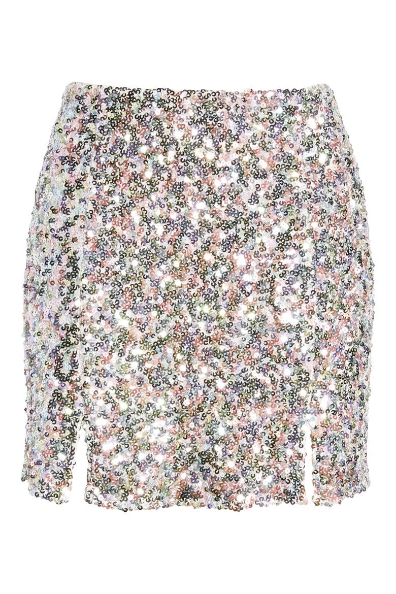 Megawatt Sequin Miniskirt, Alternate, color, LAVENDER MULTI