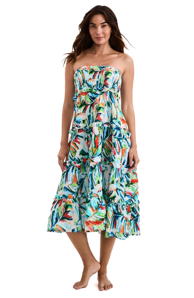 Mimi Flamingo Reef Print Convertible Maxi Skirt, Alternate, color, 