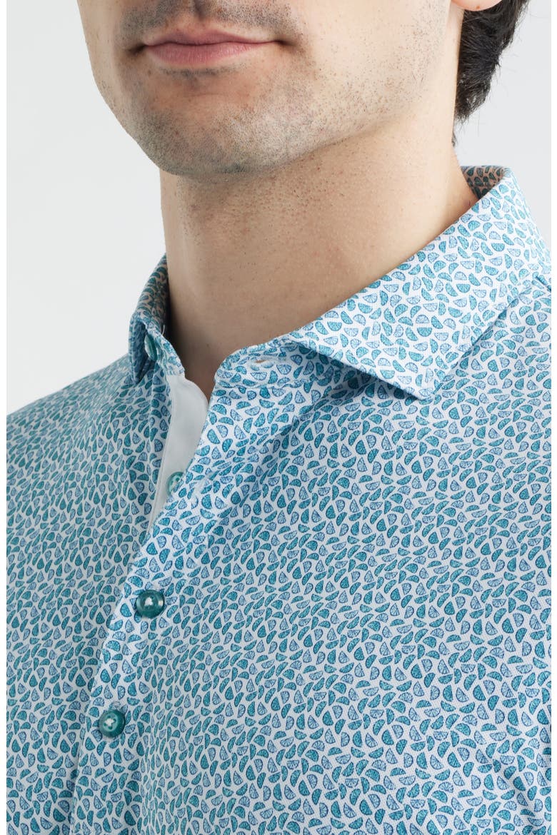 Peelin Good Citrus Print Performance Jersey Polo, Alternate, color, TROPICAL
