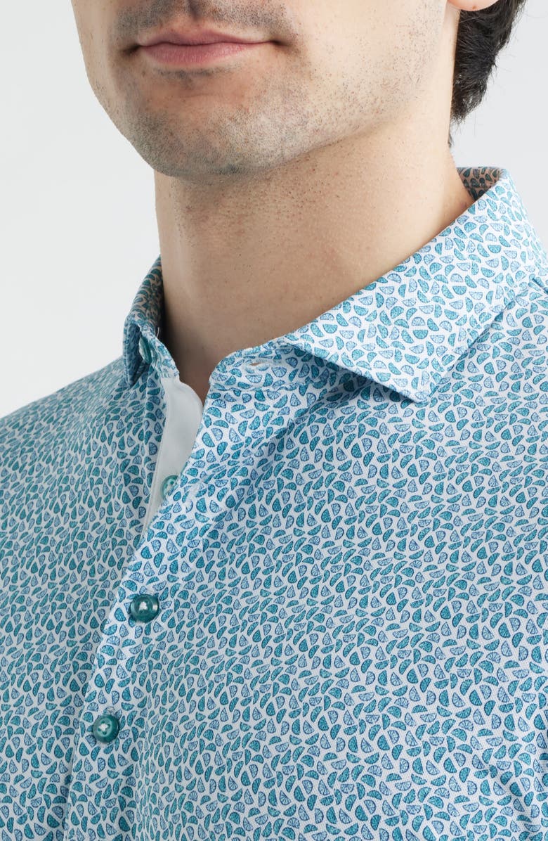 johnnie-O Peelin Good Citrus Print Performance Jersey Polo, Alternate, color, Tropical