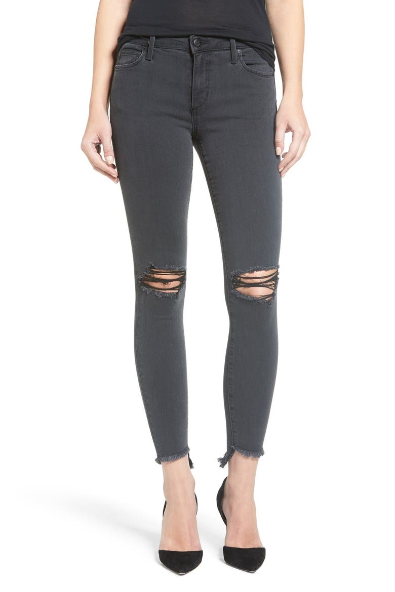 Blondie Ripped Ankle Skinny Jeans, Main, color, BRIE