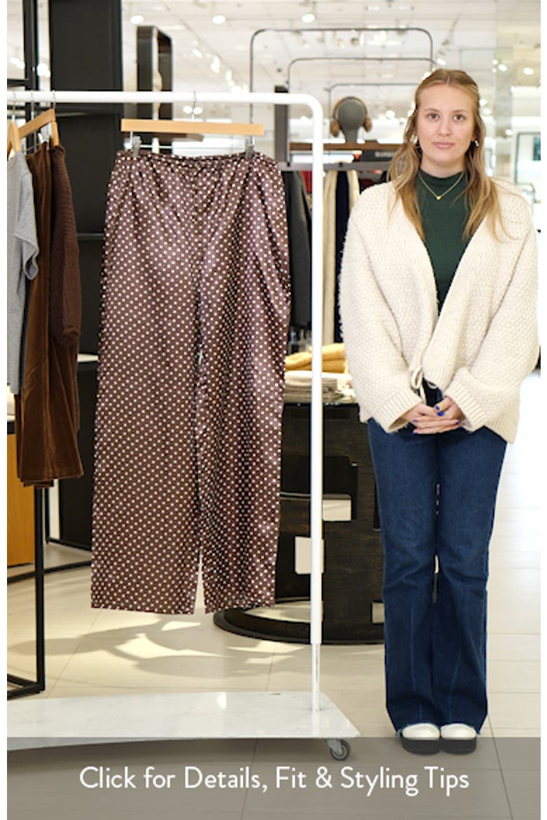 Alima Dot Wide Leg Satin Pants video