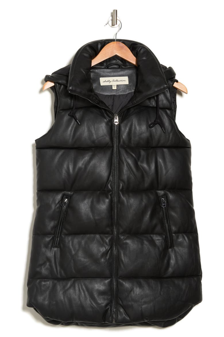 Quilted Puffer Vest, Alternate, color, BLACK