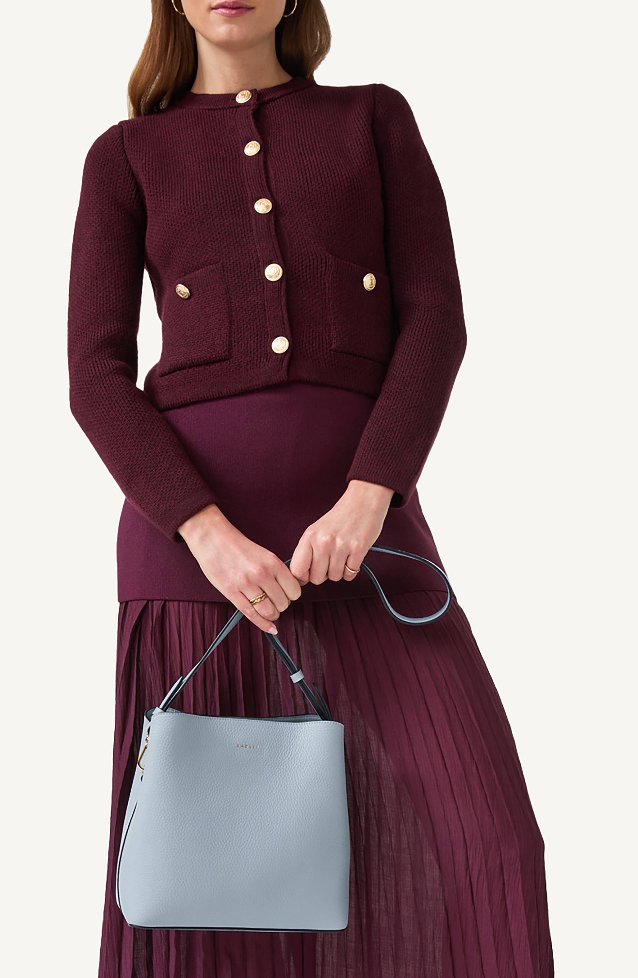 Radley Medium Duke's Place Leather Crossbody Satchel, Alternate, color, Smoke Blue