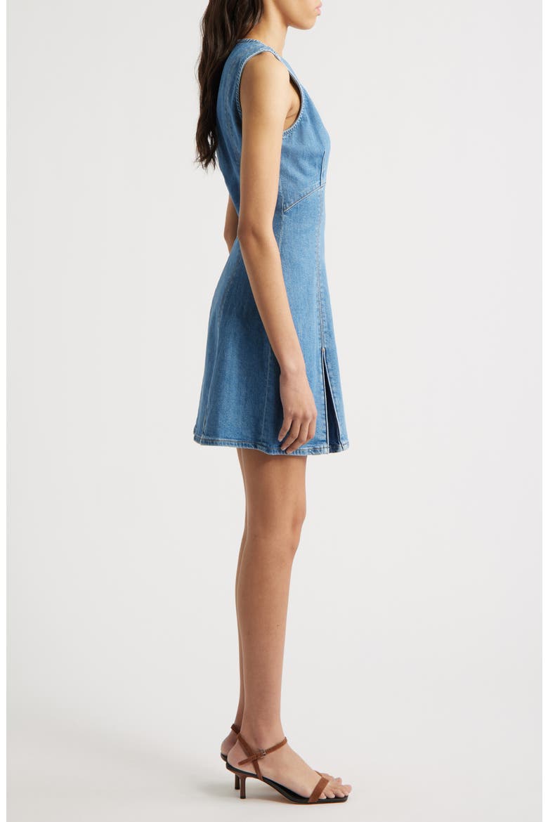 Serra Pleated Denim Minidress, Alternate, color, BRISTOL