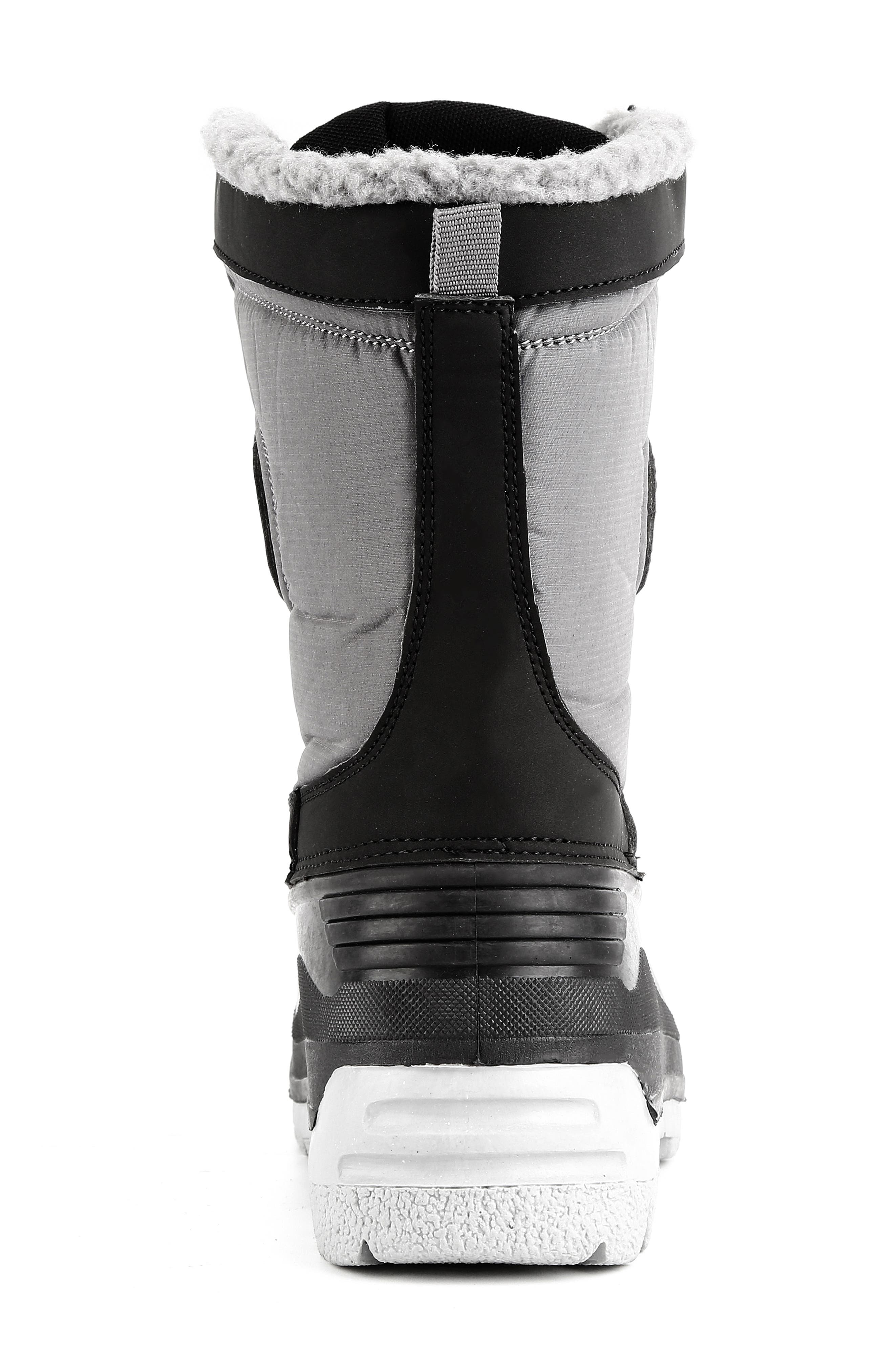 POLAR RANGE Arctic Waterproof Faux-Fur Lined Duck Toe Snow Boot, Alternate, color, Grey